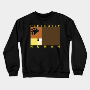 Perfectly Human - Bear Pride Flag Crewneck Sweatshirt